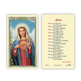Ambrosiana 800-1120 Immaculate Heart of Mary - Mary Prayer Holy Card