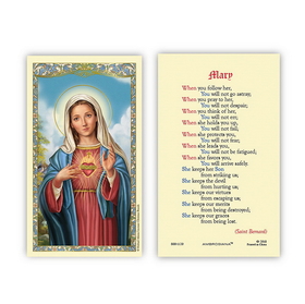 Ambrosiana 800-1120 Immaculate Heart of Mary - Mary Prayer Holy Card
