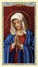 Ambrosiana 800-1135 Our Lady of the Rosary Holy Card