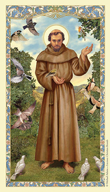 Ambrosiana 800-1220 St. Francis of Assisi Holy Card