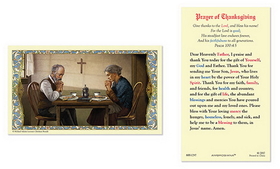Ambrosiana 800-1297 Thanksgiving Laminated Holy Card - 25/Pk