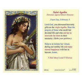 Ambrosiana Ambrosiana Saint Laminated Holy Card - 25/pk