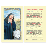 Ambrosiana 800-1749 Our Lady Of Sorrows (Prayer To The Mother Of Sorrow) Holy Card