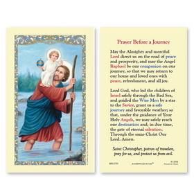 Ambrosiana 800-1759 Saint Christopher (Prayer Before A Journey) Holy Card