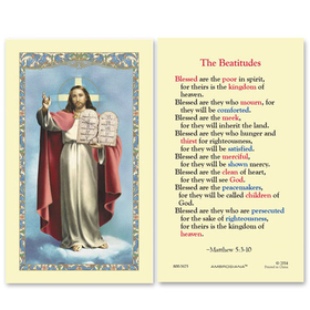 Ambrosiana 800-3675 The Beatitudes Laminated Holy Card