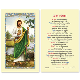 Ambrosiana 800-5700 St. Jude Don'T Quit Prayer Holy Card