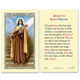 Ambrosiana 800-6180 St. Therese Laminated Holy Card - 25/pk