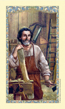 Ambrosiana Saint Joseph the Worker Laminated Holy Card