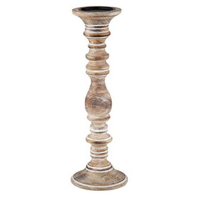 47th & Main Mango Wood Candlestick