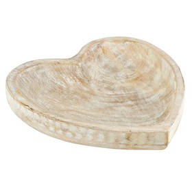 47th & Main AMR691 White Wooden Heart - Large