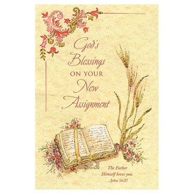Alfred Mainzer AR68051 God's Blessings on Your New Assignment Card