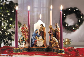 Christian Brands Nativity Advent Candleholder