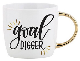 Sippin' Pretty B3521 Gold Handle Mug - Goal Digger