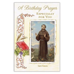 Alfred Mainzer B68001 "A Birthday Prayer, Especially for You" Birthday Card w/ Removable Prayer Card