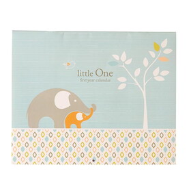 C.R. Gibson BA3-15559 LINEN TREE Baby's First Year Keepsake Calendar