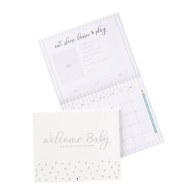 C.R. Gibson BA3-24591 WELCOME BABY Baby's First Year Keepsake Calendar
