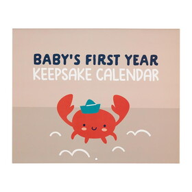 C.R. Gibson BA3-25576 THE WORLD IS YOUR OYSTER Baby's First Year Keepsake Calendar