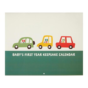 C.R. Gibson BA3-25752 ALWAYS ON THE GO! Baby's First Year Keepsake Calendar