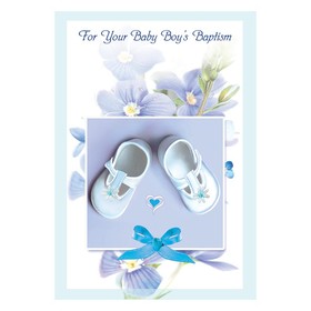 Alfred Mainzer BAP37011 For Your Baby Boy's Baptism - Boy Baptism Card