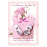 Alfred Mainzer BAP37049 On the Baptism of Your Baby Girl - Baby Girl Baptism Card