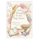 Alfred Mainzer BAP37120 God's Blessings on Your Baby's Baptism - Baby Baptism Card