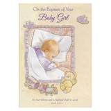 Alfred Mainzer BAP37122 On the Baptism of Your Baby Girl - Baby Girl Baptism Card