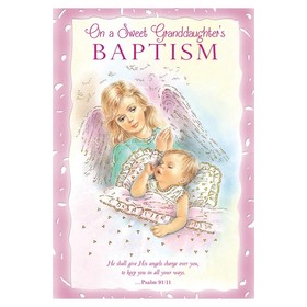Alfred Mainzer BAP37133 On a Sweet Granddaughter's Baptism - Granddaughter Baptism Card