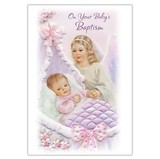 Alfred Mainzer BAP53052 On Your Baby's Baptism - Baby Baptism Card