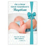 Alfred Mainzer BAP69013 Dear Great Grandson's Baptism - Great Grandson Baptism Card