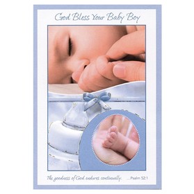 Alfred Mainzer BC36170 God Bless Your Baby Boy Card