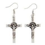 Berkander BK-12046 Saint Benedict Cross Earrings