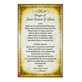 Berkander BK-12085 Saint Francis Prayer Plaque