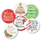 Berkander BK-12276 Jesus Is The Reason For The Season Christmas Buttons - 6 Assorted - 36/Pk