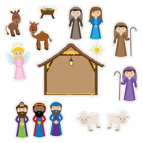 Berkander BK-12308 Nativity Puffy Stickers
