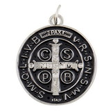Berkander BK-12341 Silver/Black Saint Benedict Medals