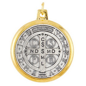 Berkander BK-12343 Silver/Gold Saint Benedict Medals