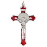 Berkander BK-12368 Red Saint Benedict Crucifix