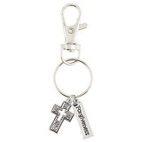 Berkander BK-12432 First Reconciliation Key Chain With Cross And Forgiven Metal