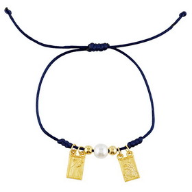 Berkander BK-12493 Scapular Bracelet With Ox Dangles And Round Tie Knots