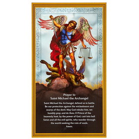Berkander BK-12521 Wood Wall Plaque - Saint Michael