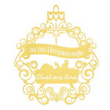 Berkander BK-12711 Brass Christmas Ornament - Christ Child In Manger