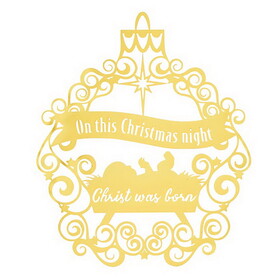 Berkander BK-12711 Brass Christmas Ornament - Christ Child In Manger