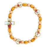 Berkander BK-12742 Sacred Heart Wood Bead Bracelet