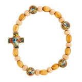 Berkander BK-12744 Saint Michael Wood Bead Bracelet