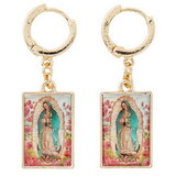 Berkander BK-12754 Our Lady Of Guadalupe Gold Earrings