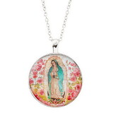 Berkander BK-12756 Our Lady Of Guadalupe Silver Necklace