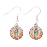 Berkander BK-12757 Our Lady Of Guadalupe Silver Earrings