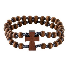 Berkander BK-12810 Double Wood Cross Bracelet