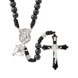 Berkander BK-12840 Saint Michael Paracord Rosary - Black