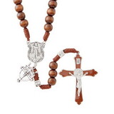 Berkander BK-12841 Saint Michael Paracord Rosary - Brown